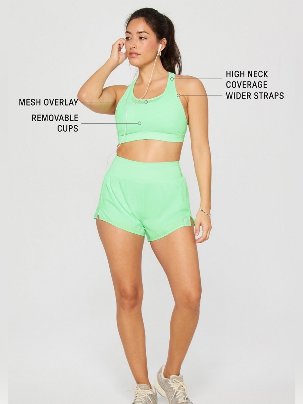 Fabletics Sunchaiser Shorts & Principal High Impact Sports Bra Set